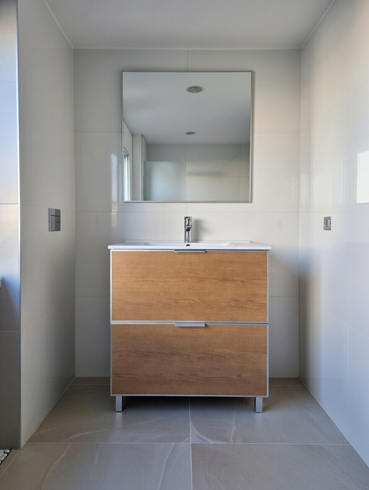 MARA bathroom vanity — wood front with mirror